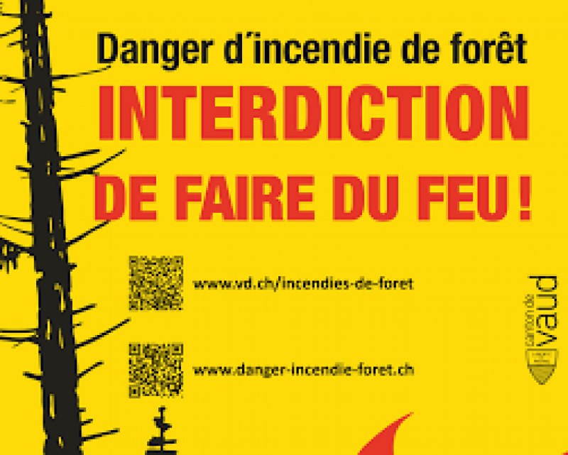 Interdiction d’allumer des feux en plein air et d’utiliser des engins pyrotechniques